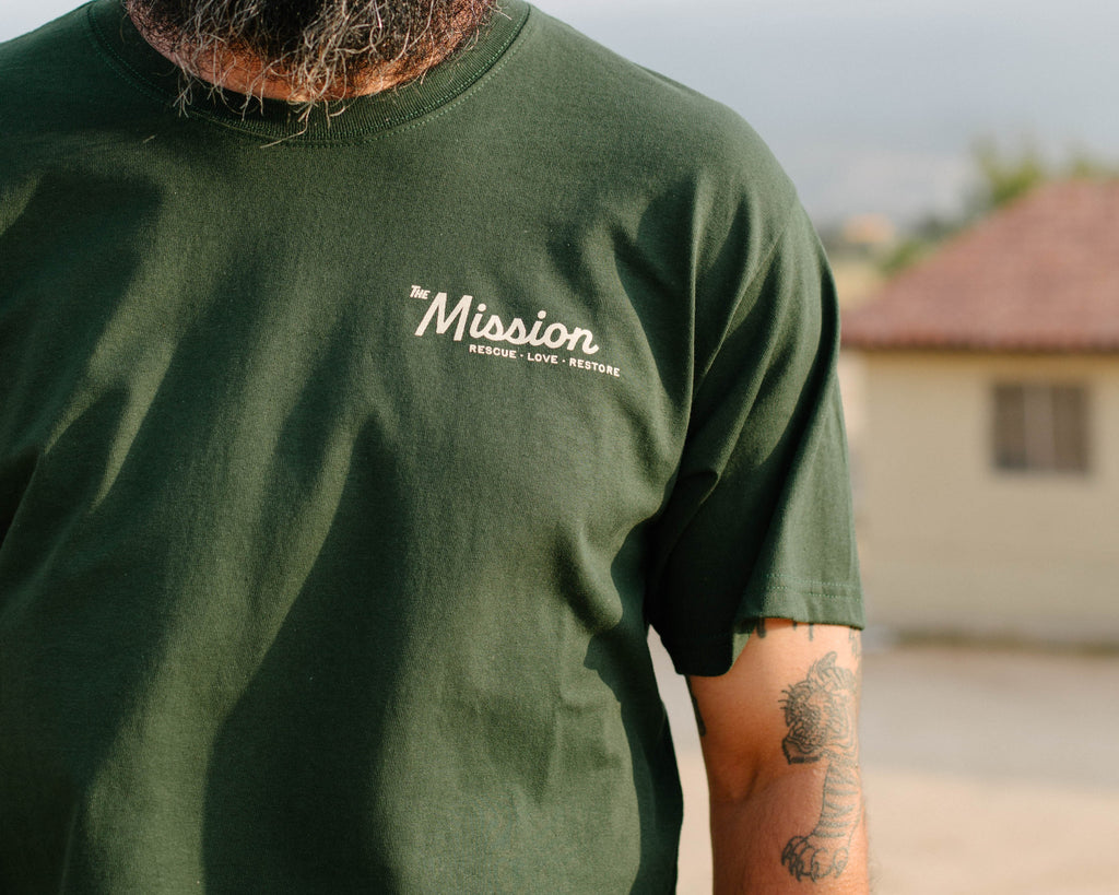 The green T-shirt